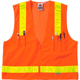 Ergodyne® GloWear® 8250ZHG Class 2 Hi-Gloss Surveyors Vest Orange S/M 21433******