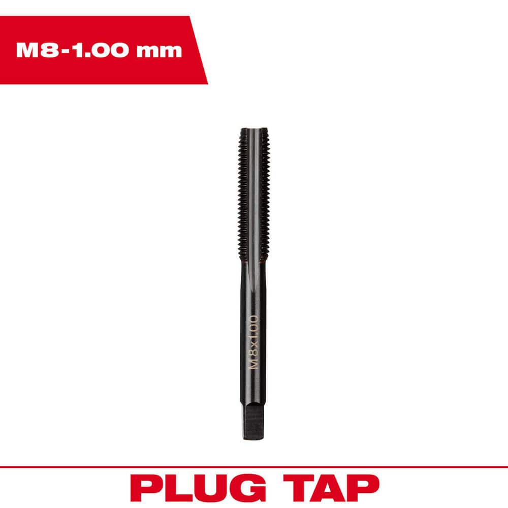 Straight Flute Taps, Tap Type: Straight Flute , Thread Size (mm): M8x1 , Chamfer: Plug , Material: High-Carbon Steel , Coating/Finish: Black Oxide  MPN:49-57-5145