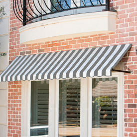 Awntech CR43-3GW Window/Entry Awning 3-3/8'W x 4-11/16'H x 3'D Gray/White CR43-3GW