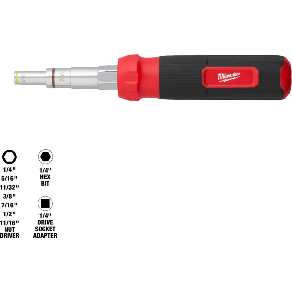 Nutdriver Sets, Drive Size: 1/4 , Handle Type: Overmold , Shaft Type: Solid , Container Type: None , Shaft Length (Inch): 4.88  MPN:48-22-2920