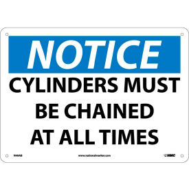 Safety Signs - Notice Cylinders Must Be Chained - Aluminum N49AN