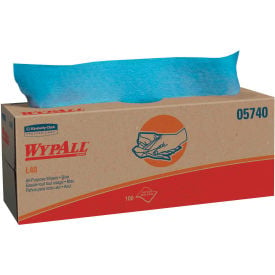 WypAll L40 Wipers 16-2/5 x 9-4/5 Blue 100/pop Up Box 9 Boxes/Carton - KCC 05740 KCC 05740