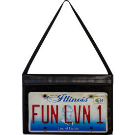 C-Line® License Plate Holder with Hanging Strap Stitched Clear Front/Black Back 15/Set 41902-CT