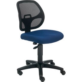 Interion® Mesh Office Chair With Mid Back Fabric Blue 644BL695