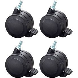 Safco® Hard Floor Casters for AlphaBetter (Set of 4) Black 1211BL