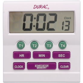 H-B DURAC 4-Channel Electronic Timer and Clock with Certificate of Calibration 617003300