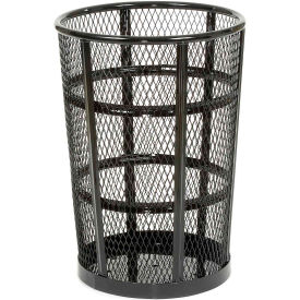 GoVets™ Outdoor Steel Mesh Corrosion Resistant Trash Can 48 Gallon Black 634BK237