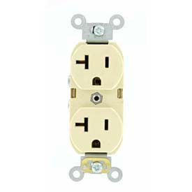 Leviton 5362-ST Duplex Receptacle Straight Blade Contractor Pack Lt Almond - Pkg Qty 10 5362-ST