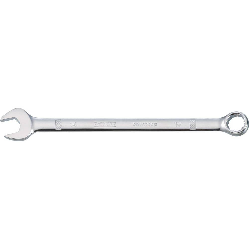 Combination Wrenches, Size (mm): 14 , Finish: Chrome , Head Type: Straight , Box End Type: 12-Point , Handle Type: Straight  MPN:DWMT72215OSP