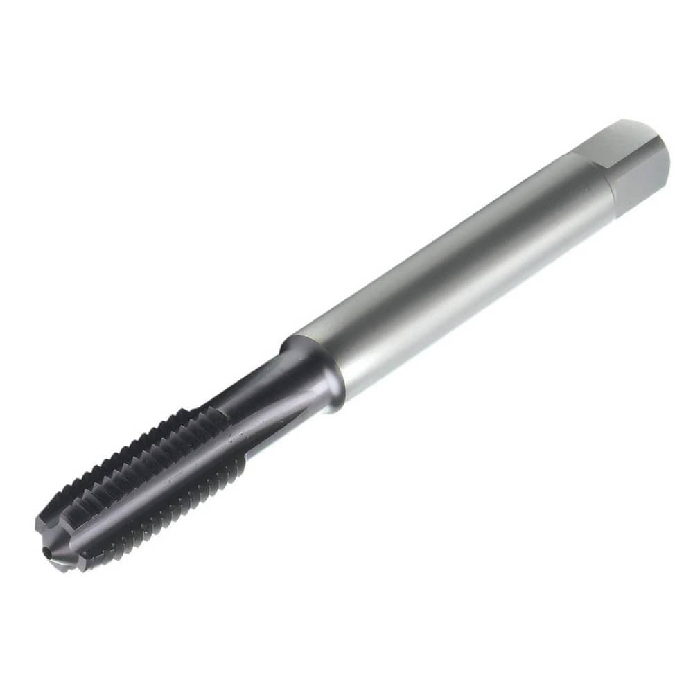 Straight Flute Tap: M5x0.8 M, 4 Flutes, Semi-Bottoming, 6HX Class of Fit, Carbide, TiAlN Coated MPN:8251282