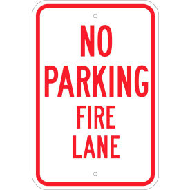 Brady® 112626 No Parking Fire Lane Sign HIP Reflective Sign Aluminum 12