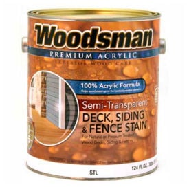 Woodsman 100 Acrylic Semi-Transparent Deck Siding & Fence Wood Stain Redwood Gallon - 149308 149308