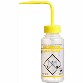 Bel-Art LDPE Wash Bottles 116430224 250ml Isopropanol Label Yellow Cap Wide Mouth 3/PK 11643-0224