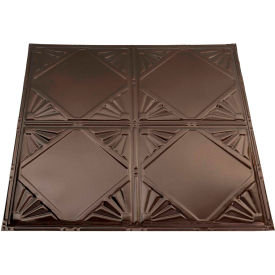 Great Lakes Tin Erie 2' X 2' Nail-up Tin Ceiling Tile in Bronze Burst - T56-06 T56-06