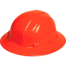 ERB® Omega II® Full Brim Cap 6-Point Slide-Lock Suspension Hi-Viz Orange - Pkg Qty 12 WEL19500HO