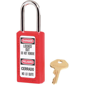 Master Lock® Thermoplastic Zenex™ 411KARED Safety Padlock 1-1/2