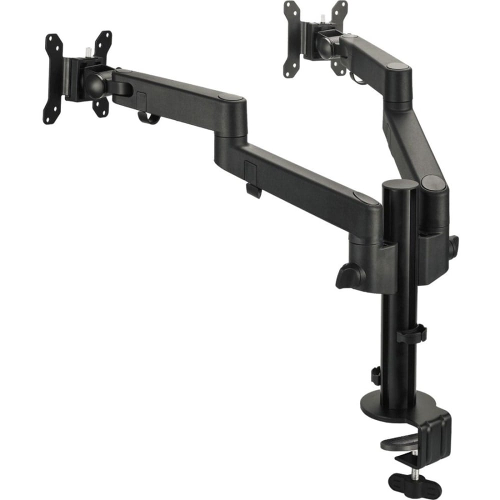 SIIG Dual Arm Pole Multi-Angle Replaceable Articulating Monitor Desk Mount - 14in to 30in - Heavy Duty Multi-Adjustable Mount - Up to 17.6lbs MPN:CE-MT3E11-S1