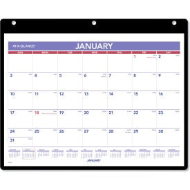 AT-A-GLANCE® Monthly Desk/Wall Calendar with Plastic Backboard and Bonus Pages Jan-Dec 2025 SK800