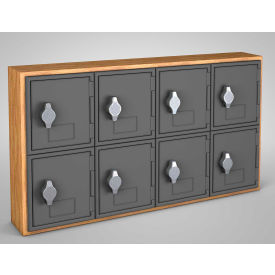 United Visual Products 2-Tier 8 Door Locker w/ Hasp Lock 24