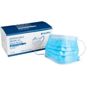 GoVets™ Disposable Medical Face Mask 3-Ply w/Earloops ASTM Level 3 Blue 50/Box 145732