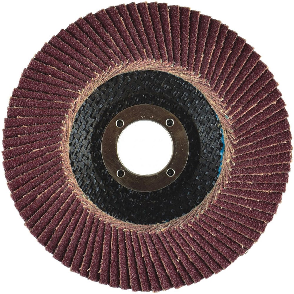 Flap Discs, Disc Diameter: 4-1/2 , Center Hole Size: 5/8-11 , Center Hole Thread Size: 5/8-11 , Flap Disc Type: Type 27 , Grit: 60  MPN:1063155-1