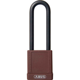 ABUS 74HB/40-75 Keyed Different Lockout Padlock Non-Conductive 3-Inch Shackle Brown 09847 - Pkg Qty 8 09847