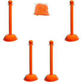 Mr. Chain Heavy Duty Plastic Stanchion Kit With 2