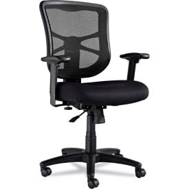 Alera® Mesh Chair with Swivel/Tilt - Fabric - Mid Back - Black - Elusion Series ALEEL42BME10B