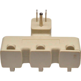 GoGreen Power 3 Outlet Tri-tap adapter with covers GG-03431BE - Beige GG-03431BE