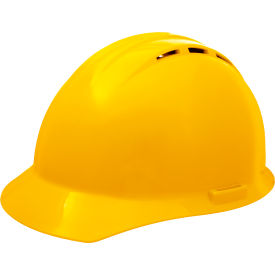 ERB® Americana® Vented Cap with Accessory Slots 4-Point Slide-Lock Suspension Yellow - Pkg Qty 12 WEL19252YE