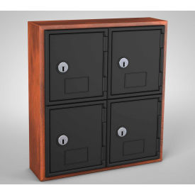 United Visual Products 2-Tier 4 Door Locker w/Key Lock 12