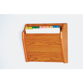 Single Tapered Pocket Chart Holder - Medium Oak CH14-1MO