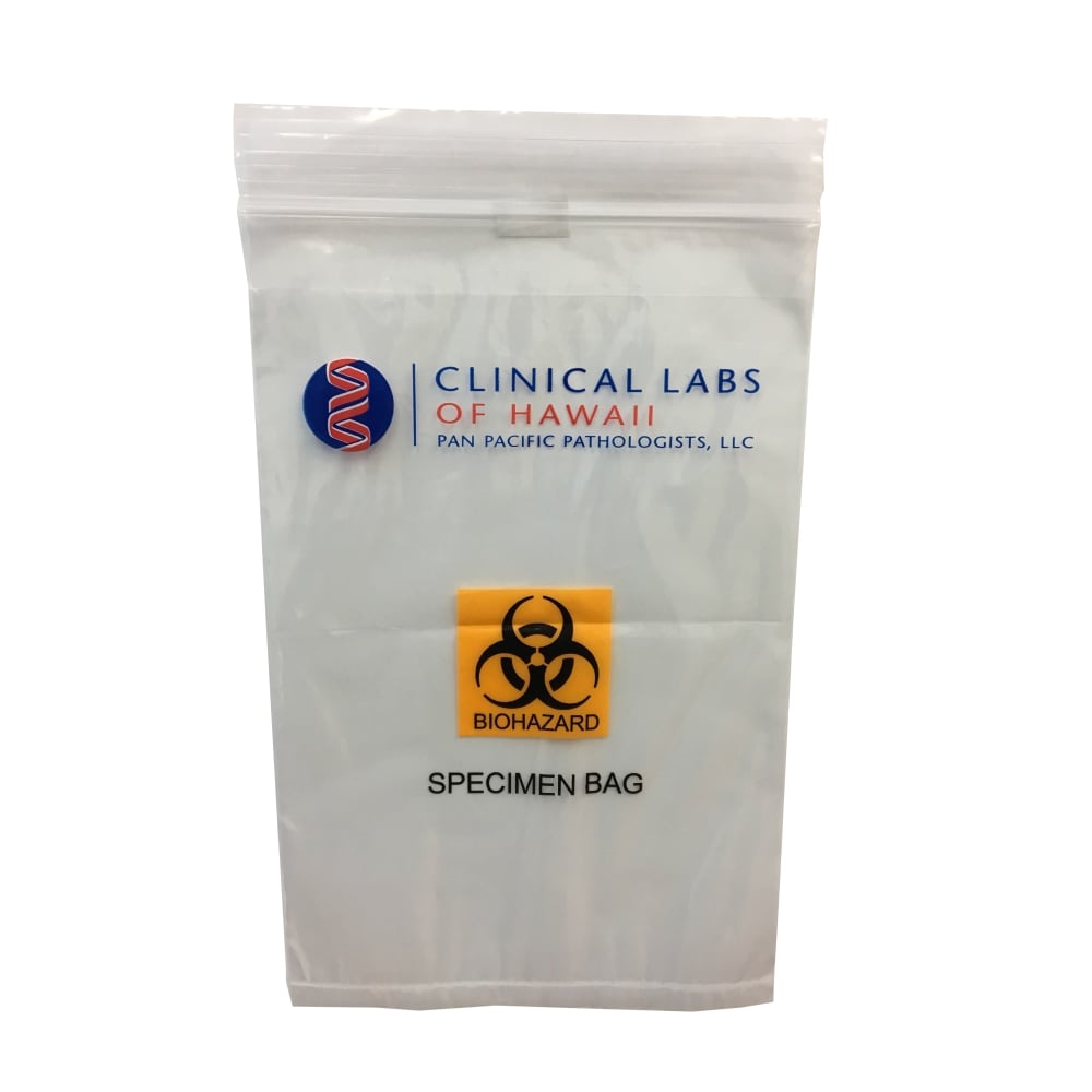 Biohazard Zip Bag, 6in x 9in MPN:Z69SP