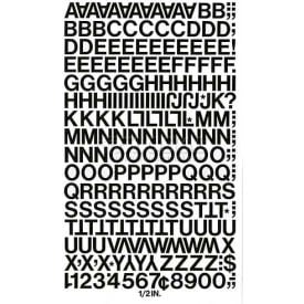 Chartpak Vinyl Letters & Numbers CHA01010 1/2