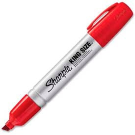 Sharpie® King Size Permanent Marker Chisel Red Ink Dozen 15002