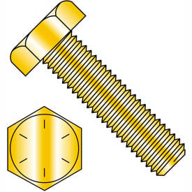 1-14 x 4 Hex Tap Bolt - Grade 8 - Full Thread - Zinc Yellow - Pkg of 5 10164BHT8