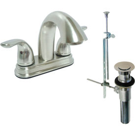 Dominion Faucets Lavatory Faucet w/ Pop Up & Low Arc Spout 1.2 GPM Satin Nickel 77-4300