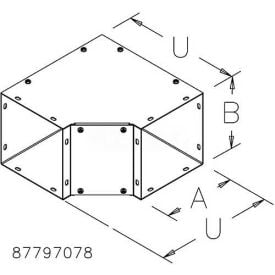 Hoffman F44T148GVWK Straight Section w/Knockout Type 1 4.00x4.00x48.00 Galvanized F44T148GVWK