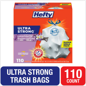 Hefty® Ultra Strong Scented Tall White Kitchen Bags 13 gal 0.9 mil White 110/Box PCTE88366