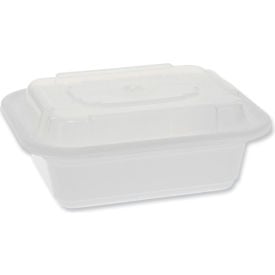 Pactiv Evergreen VERSAtainer Microwavable Container 12 oz. Capacity White/Clear 150/Carton NC818