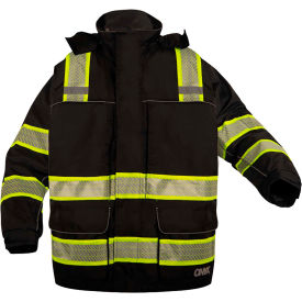 GSS Safety 6503 Rain Coat Class 3 Black 4XL/5XL 6503-4XL/5XL