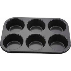 Winco AMF-6NS Tin Plate Non-Stick Muffin Pan 6 Cup - Pkg Qty 24 AMF-6NS