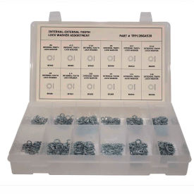 520 Piece Internal/External Tooth Lock Washer Assortment - #6 to 3/8