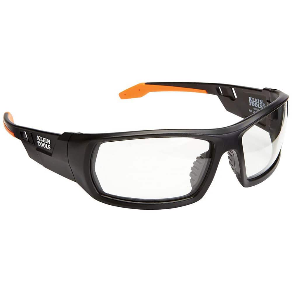 Safety Glasses, Type: Safety Glasses , Frame Style: Full-Framed , Lens Coating: Anti-Fog, Scratch Resistant , Frame Color: Black, Orange , Lens Color: Clear  MPN:60163