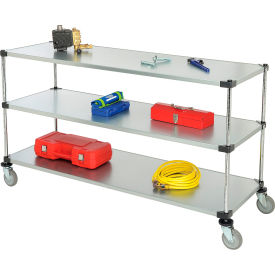 Nexel® 3 Shelf Cart Galvanized 72