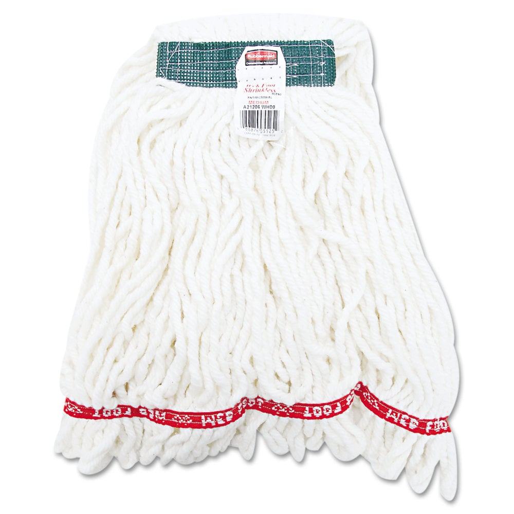 Rubbermaid Commercial Web Foot Cotton Shrinkless Looped-End Wet Mop Head, White (Min Order Qty 3) MPN:RCPA21206WHI