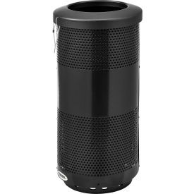 GoVets™ Perforated Steel Round Trash Can 20 Gallon Black 313BK641