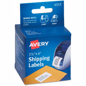 Avery® Thermal Printer Labels Shipping 2-1/8 x 4 White 140/Roll 1 Roll/Box 4153