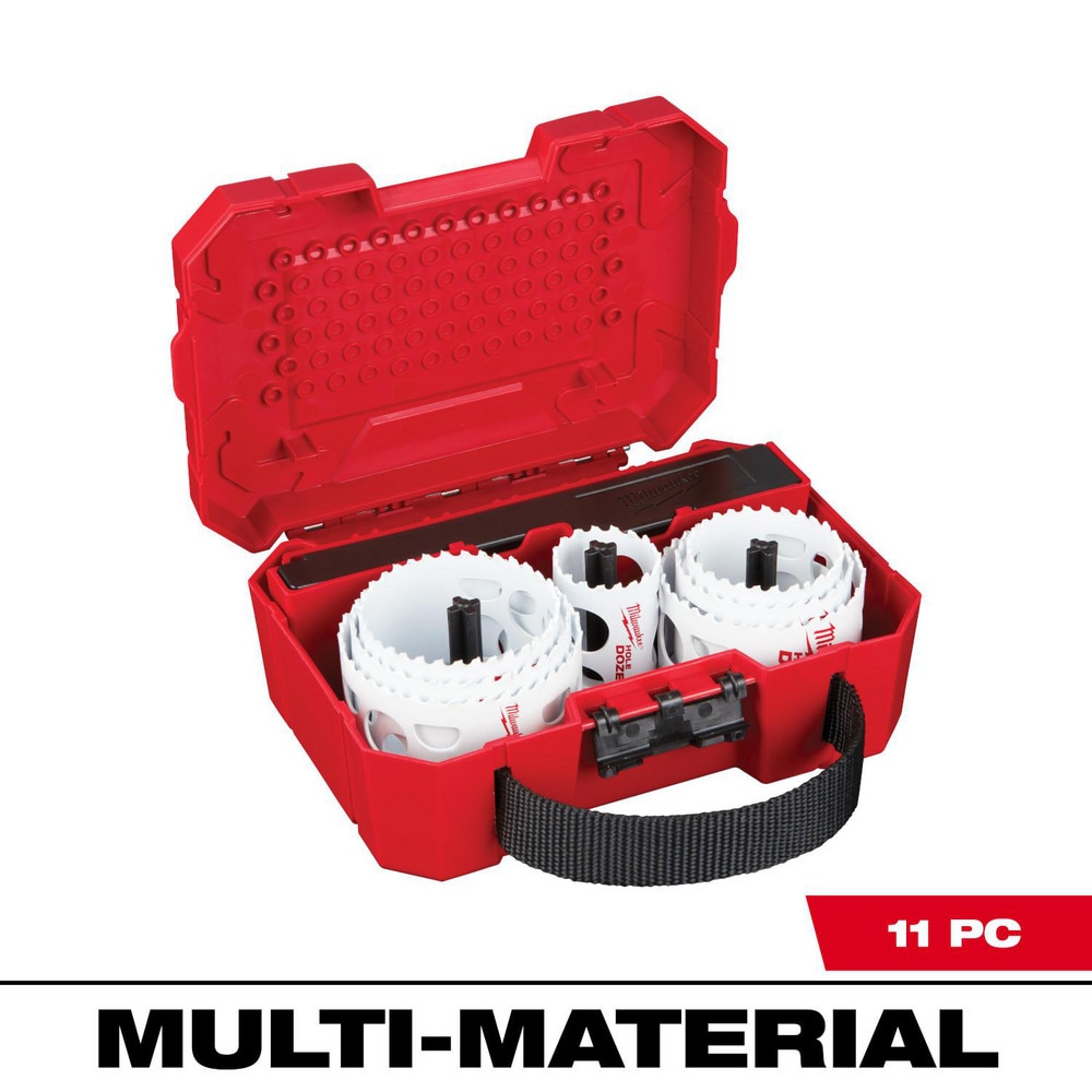 Hole Saw Kits, Minimum Saw Diameter (Decimal Inch): 1-3/8 , Maximum Saw Diameter (Decimal Inch): 6-1/4 , Number of Hole Saws: 11 , Maximum Cutting Depth: 3in  MPN:49-22-4020