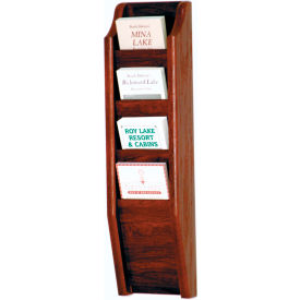 4 Brochure Wall Display - Mahogany BR24-4MH